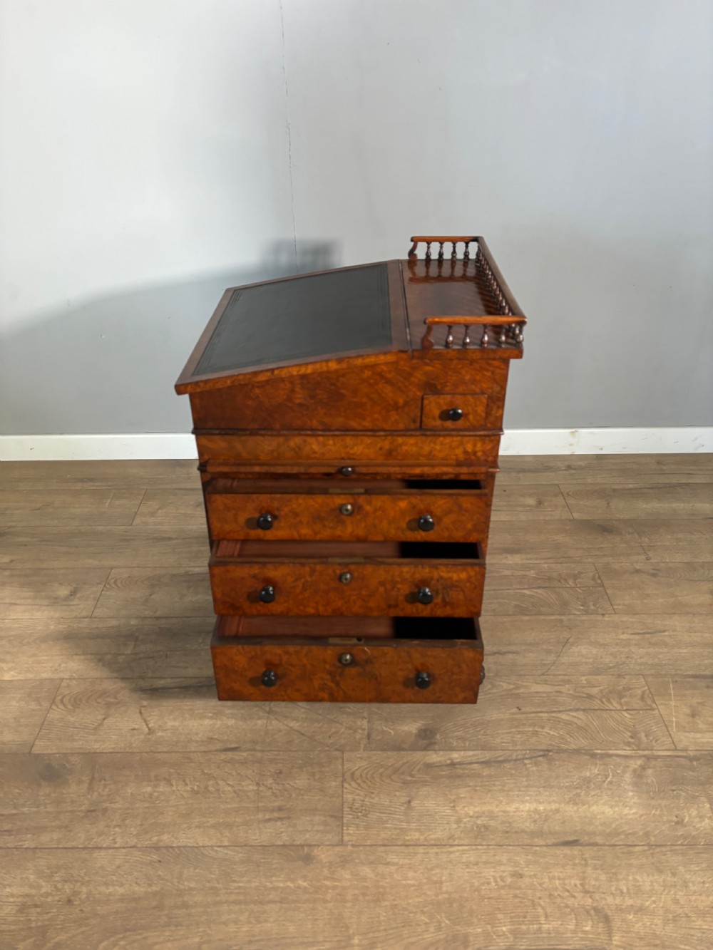An exceptional Gillows regency davenport in pollard oak  View VII