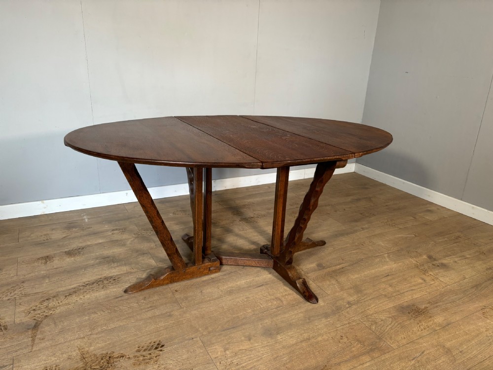 Romney Green arts and crafts drop leaf gateleg dining table