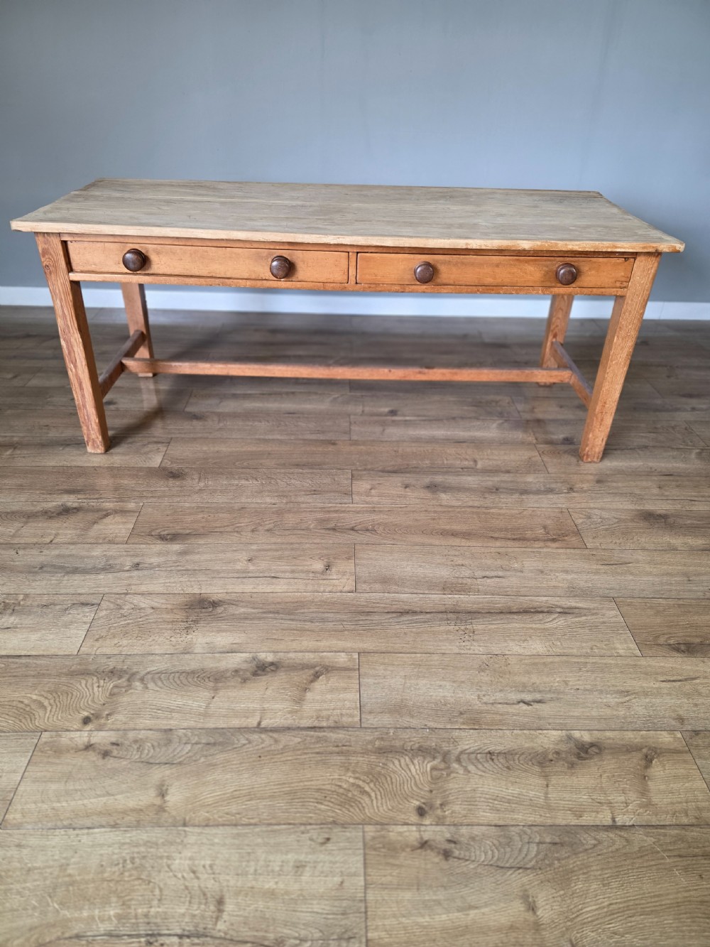Sycamore top 19th century farmhouse table 