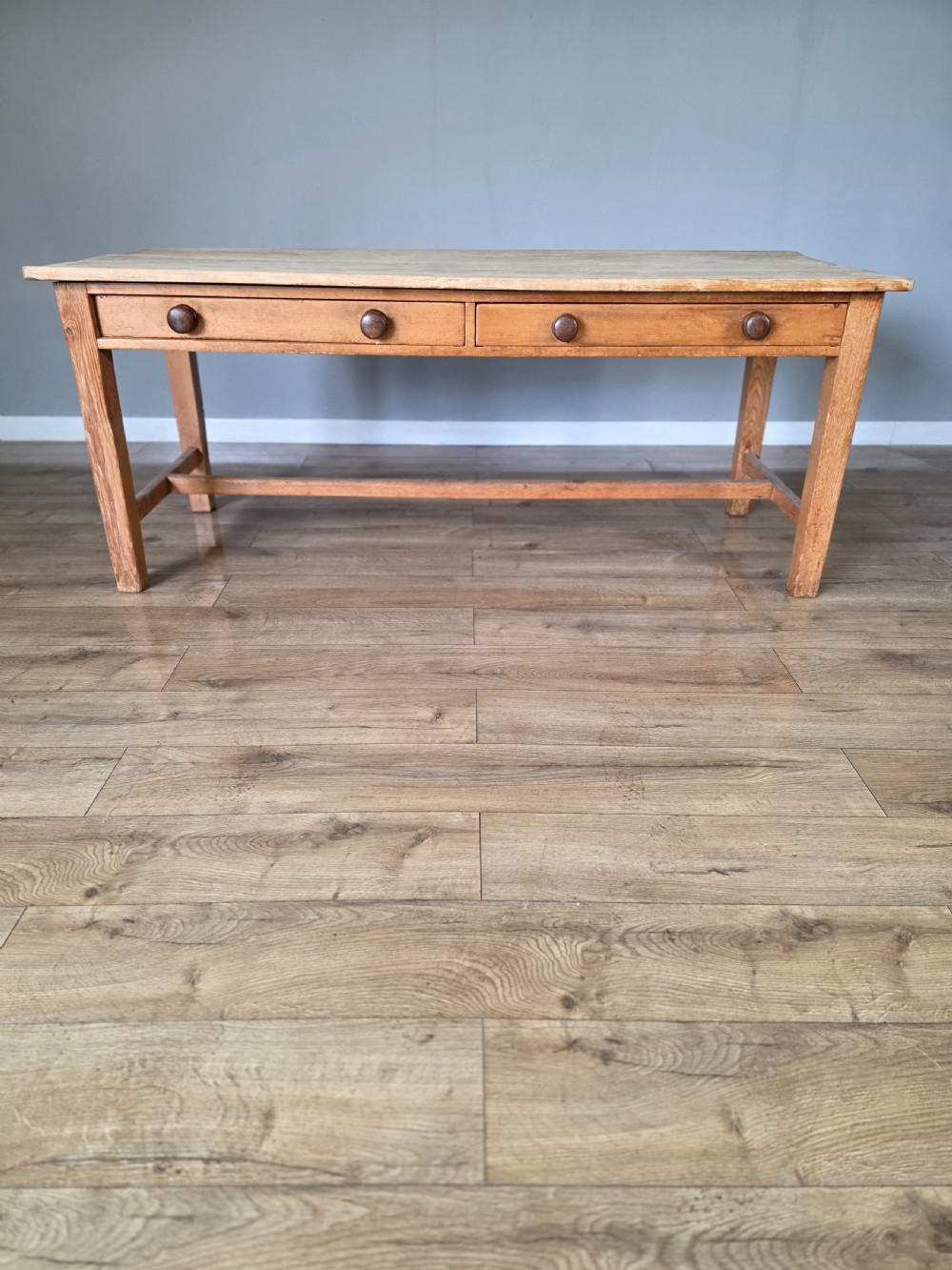 Sycamore top 19th century farmhouse table  View II