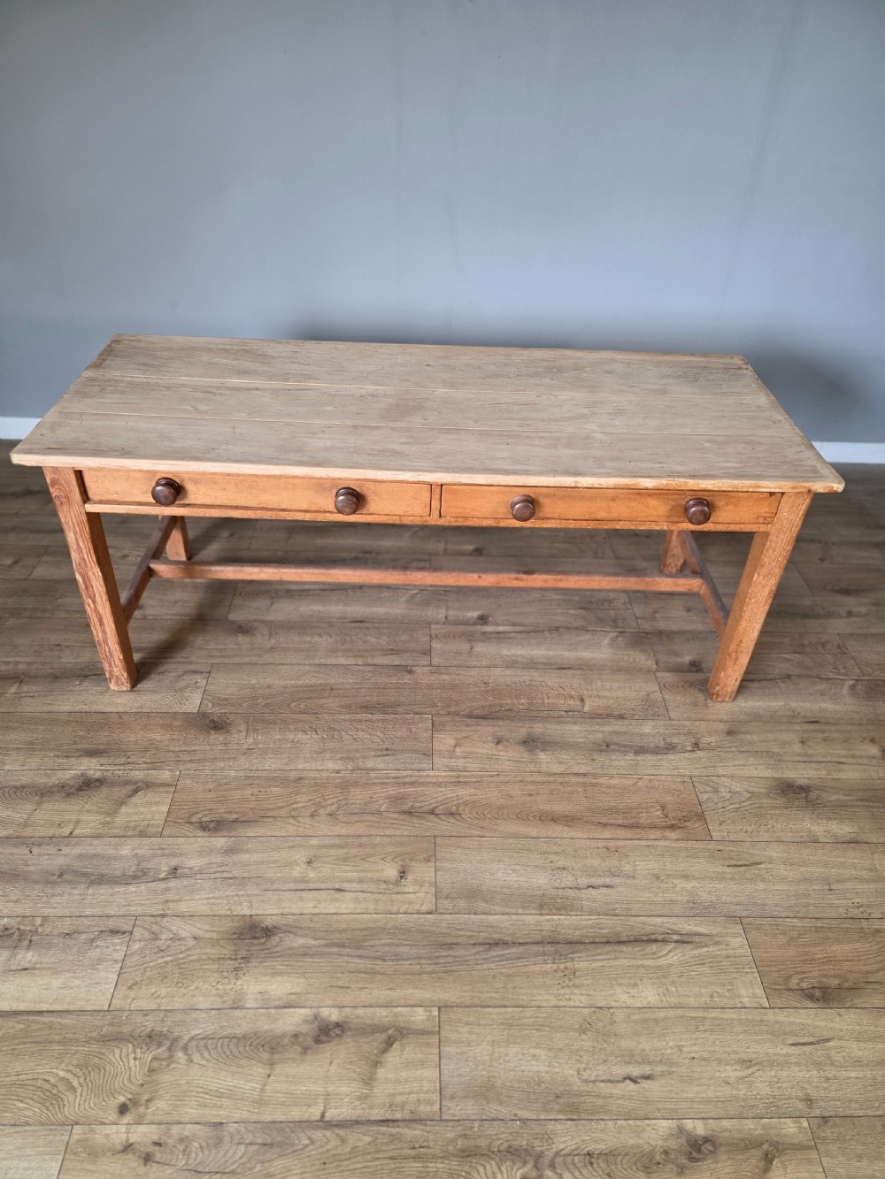 Sycamore top 19th century farmhouse table  View III