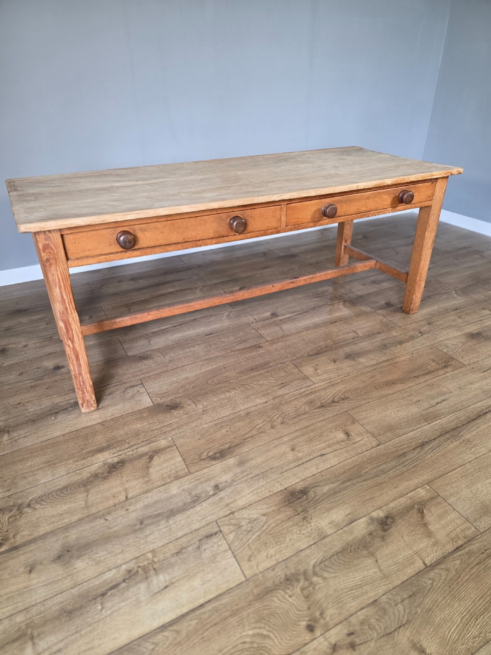 Sycamore top 19th century farmhouse table  View IV