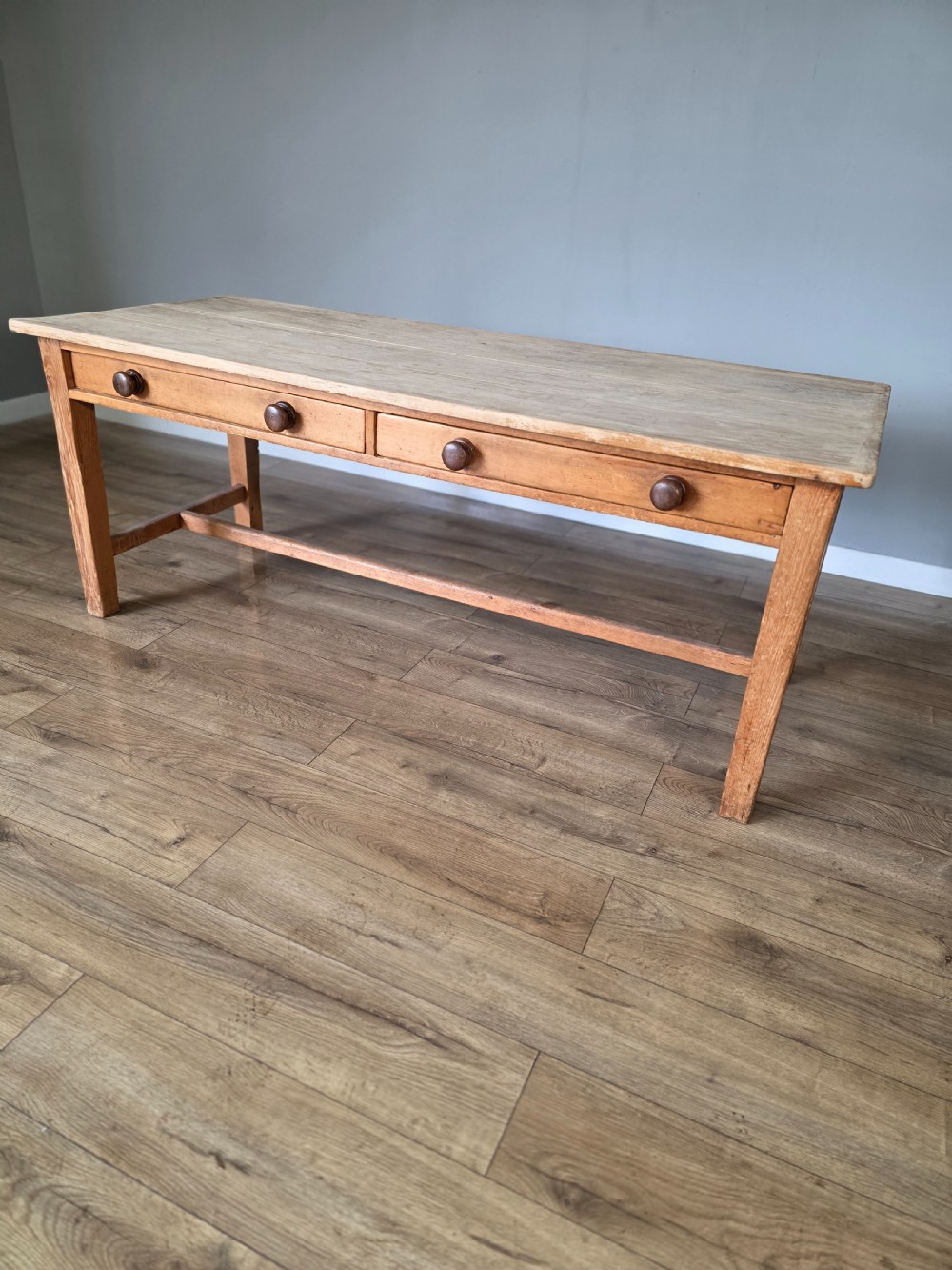 Sycamore top 19th century farmhouse table  View V