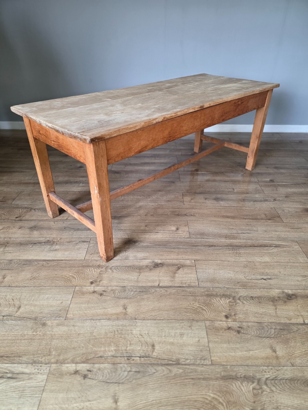 Sycamore top 19th century farmhouse table  View IX