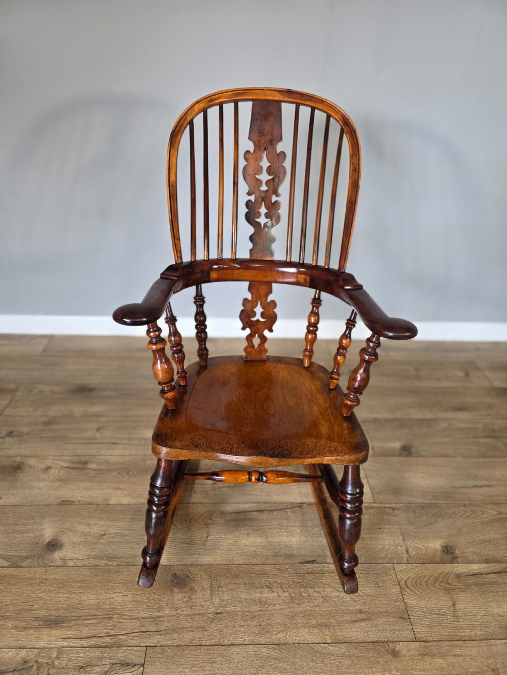1860s victorian yew wood rocking chair  View VI