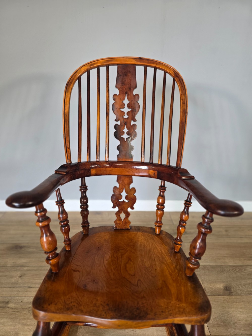 1860s victorian yew wood rocking chair  View VII