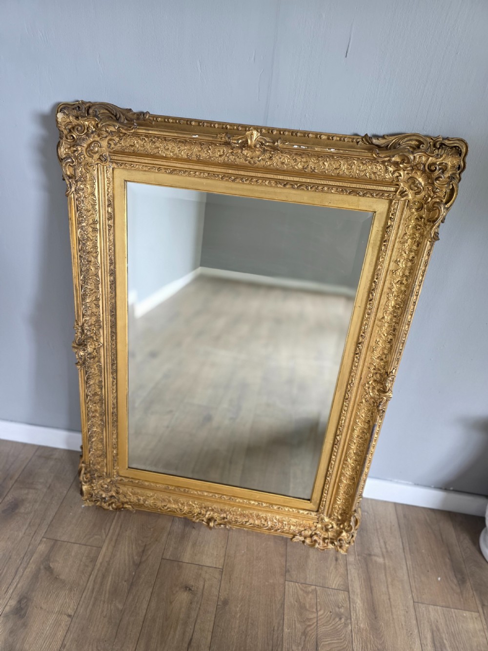 Antique 1870 large victorian mirror 