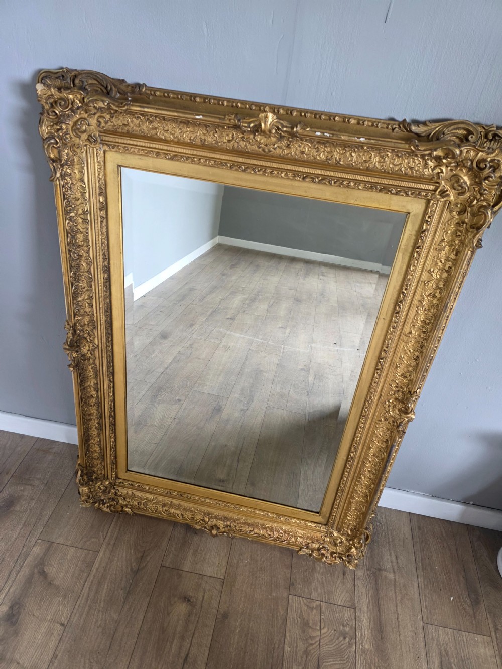 Antique 1870 large victorian mirror  View II