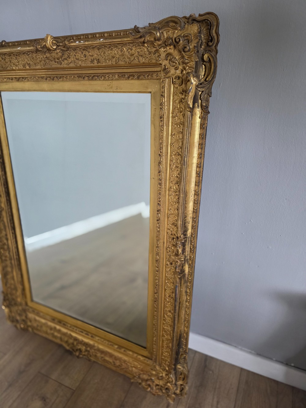 Antique 1870 large victorian mirror  View III