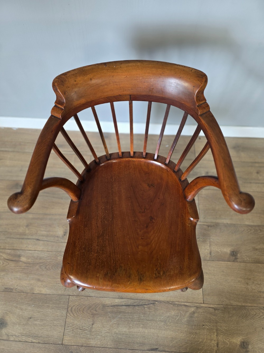 1910 Edwardian Mahogany Desk Chair  View VII