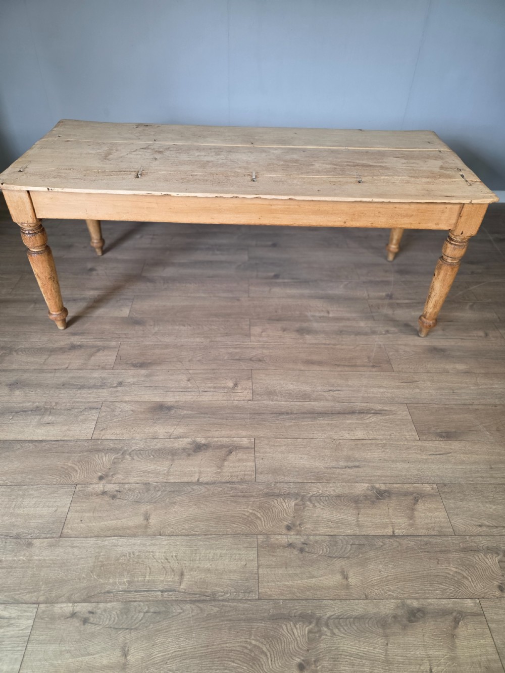 Victorian Pine 19th Century Farmhouse Dining Table  View III
