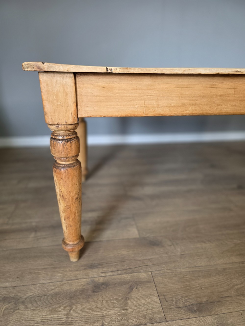 Victorian Pine 19th Century Farmhouse Dining Table  View V