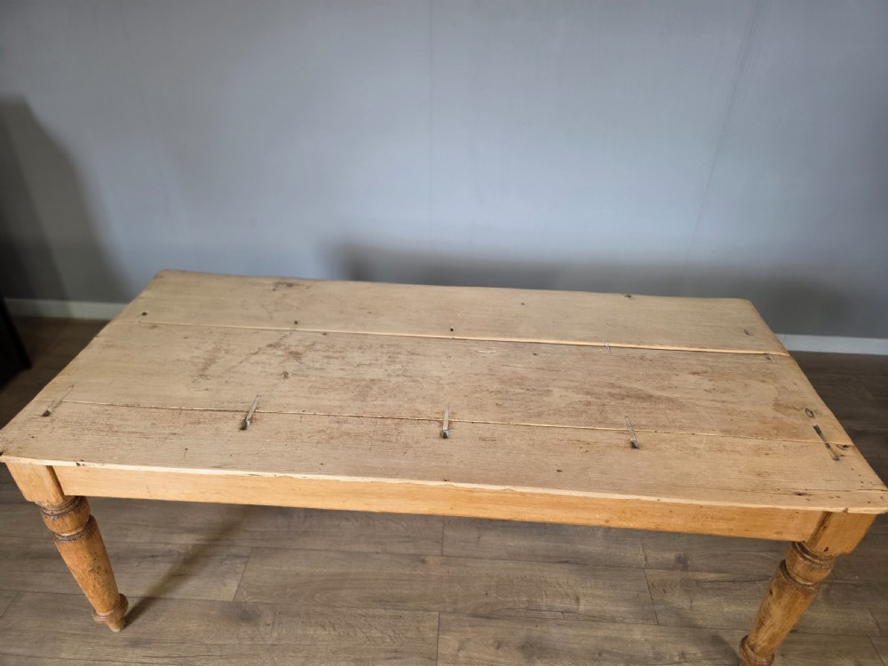 Victorian Pine 19th Century Farmhouse Dining Table  View VII
