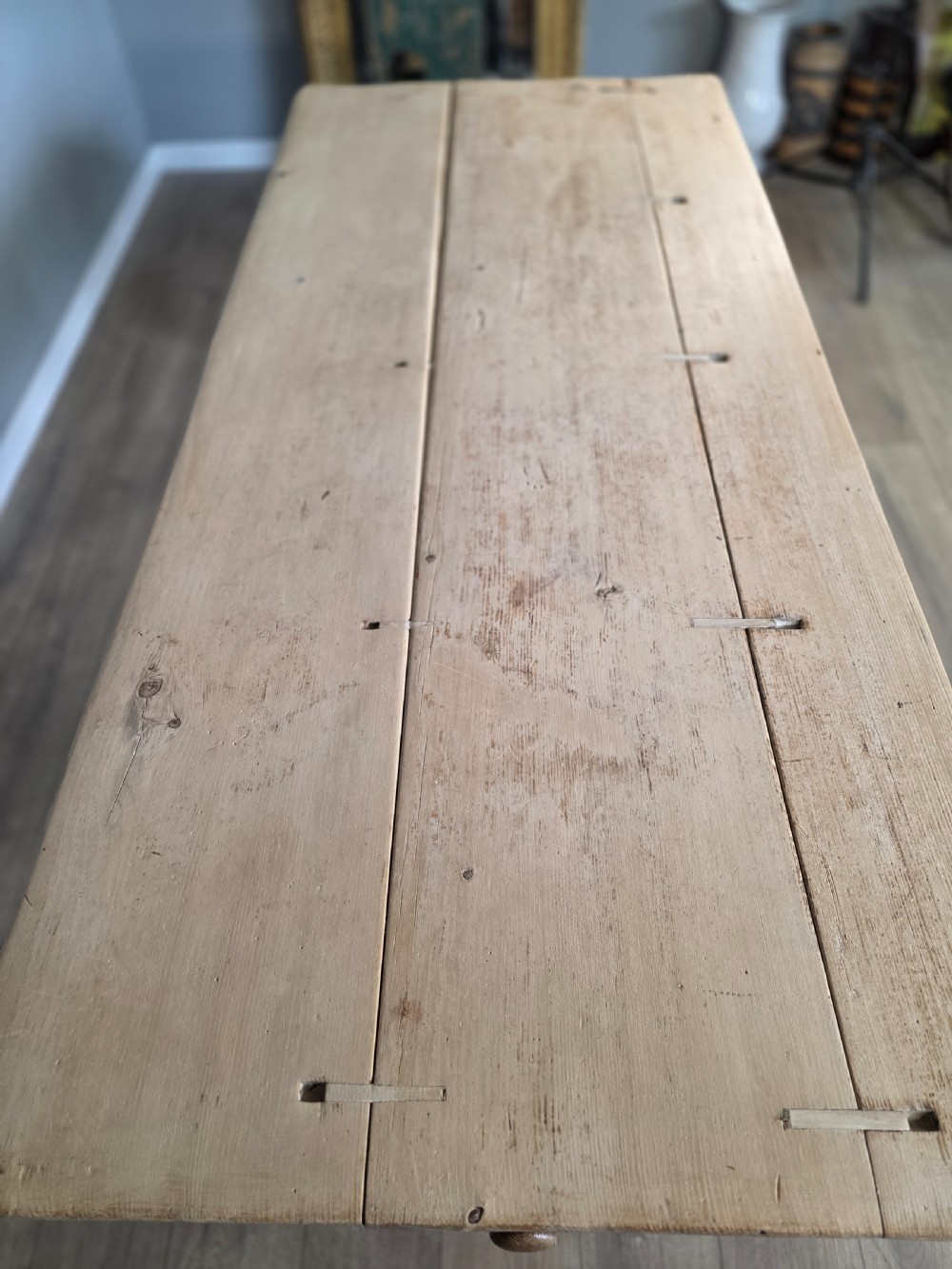 Victorian Pine 19th Century Farmhouse Dining Table  View VIII