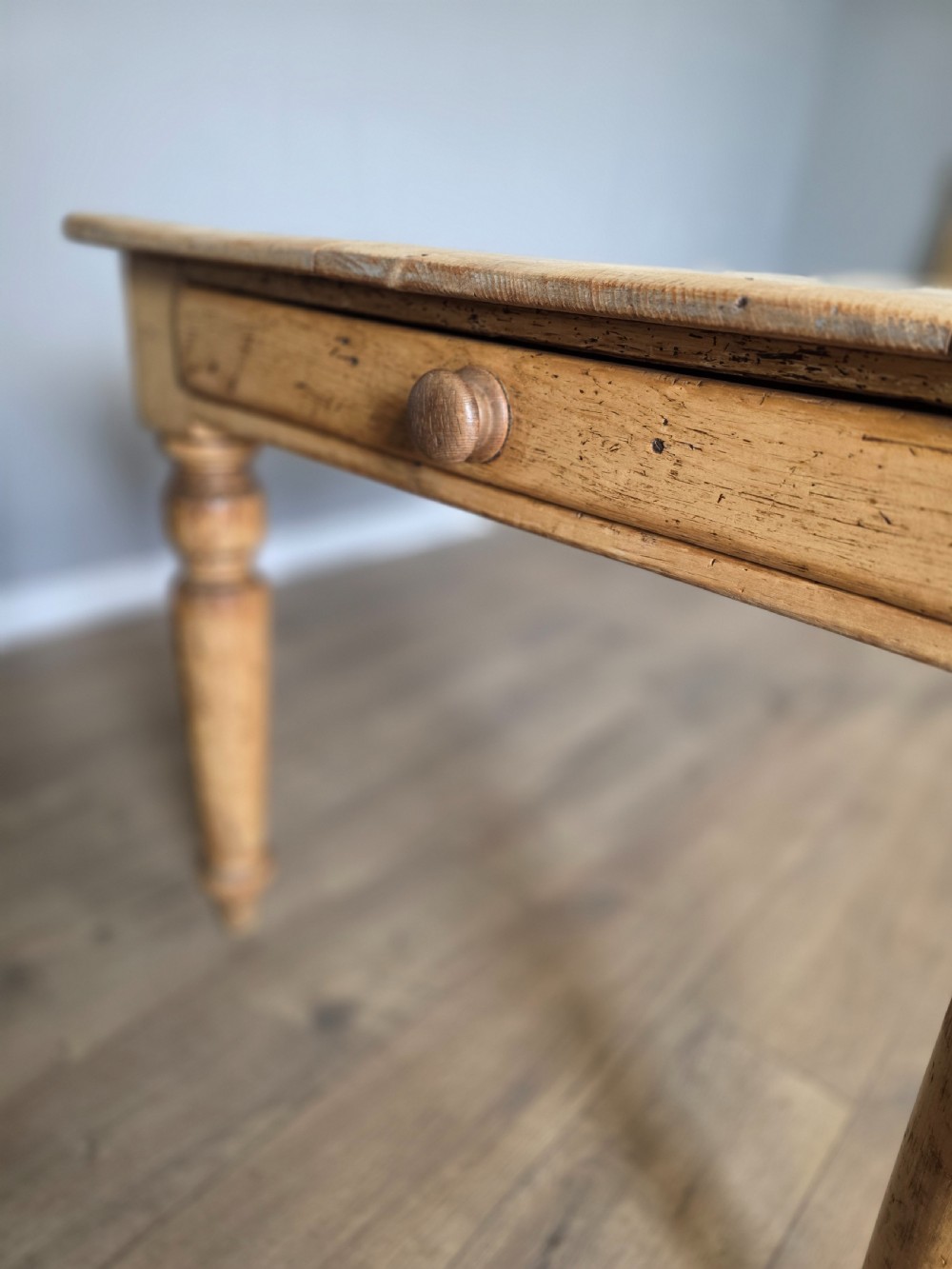 Victorian Pine 19th Century Farmhouse Dining Table  View IX