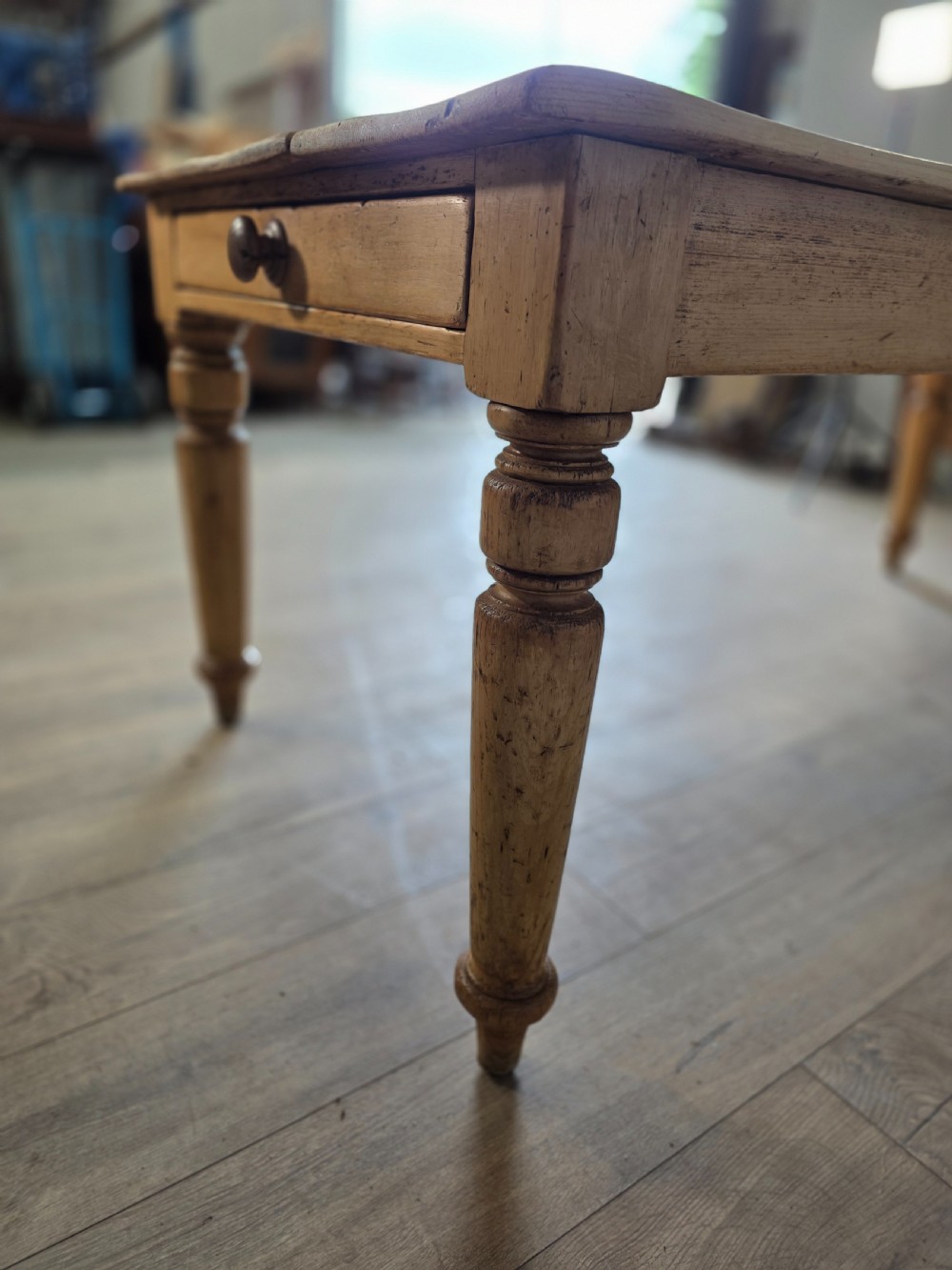 Victorian Pine 19th Century Farmhouse Dining Table  View XIII