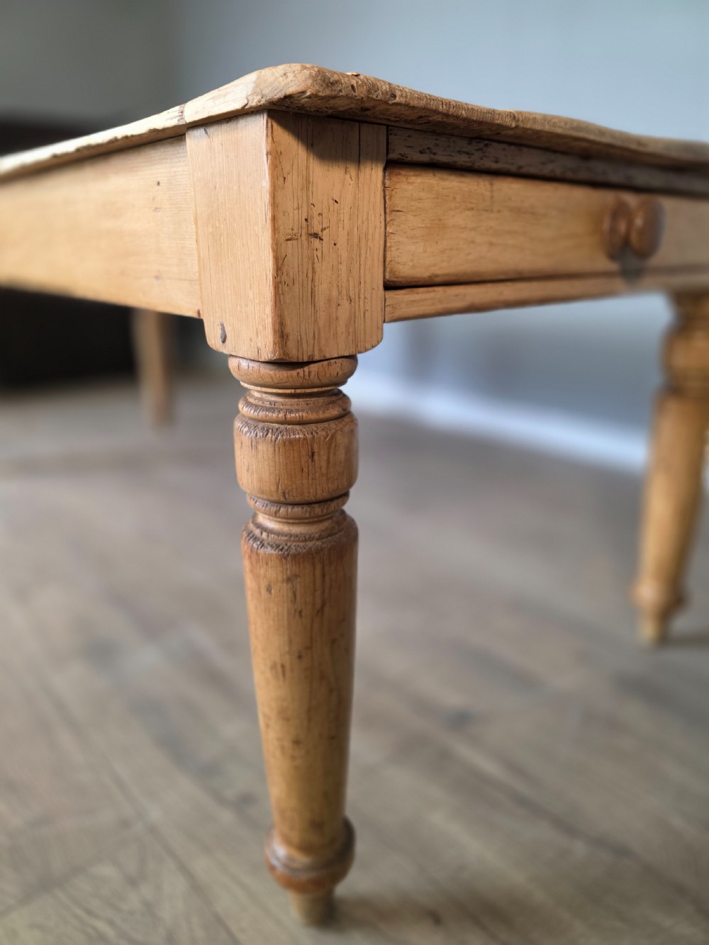 Victorian Pine 19th Century Farmhouse Dining Table  View XIV