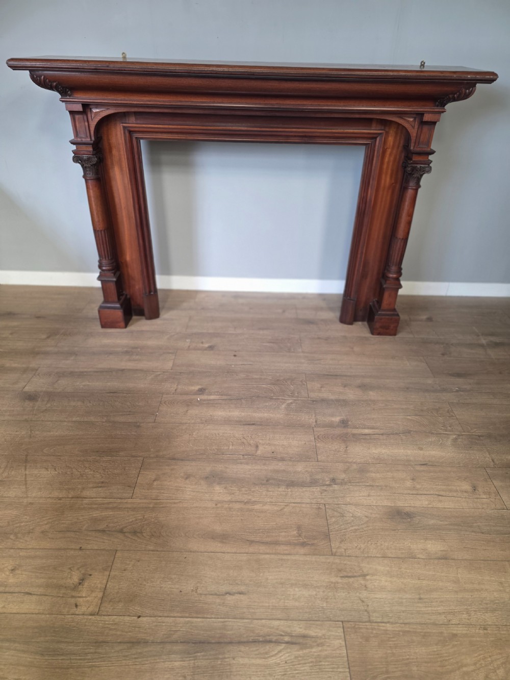 Antique Victorian Mahogany Chimney Piece  View II
