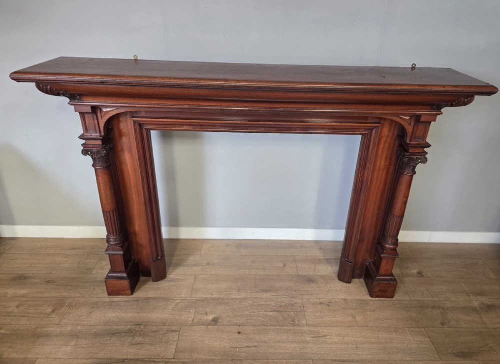 Antique Victorian Mahogany Chimney Piece  View III