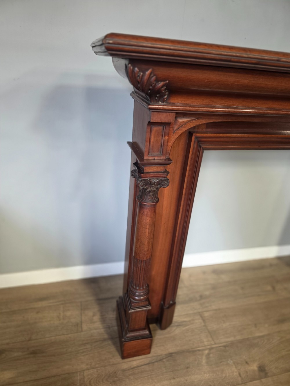 Antique Victorian Mahogany Chimney Piece  View V