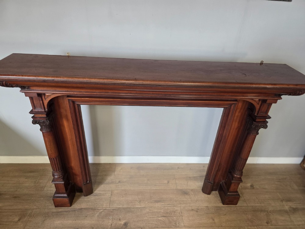 Antique Victorian Mahogany Chimney Piece  View IX