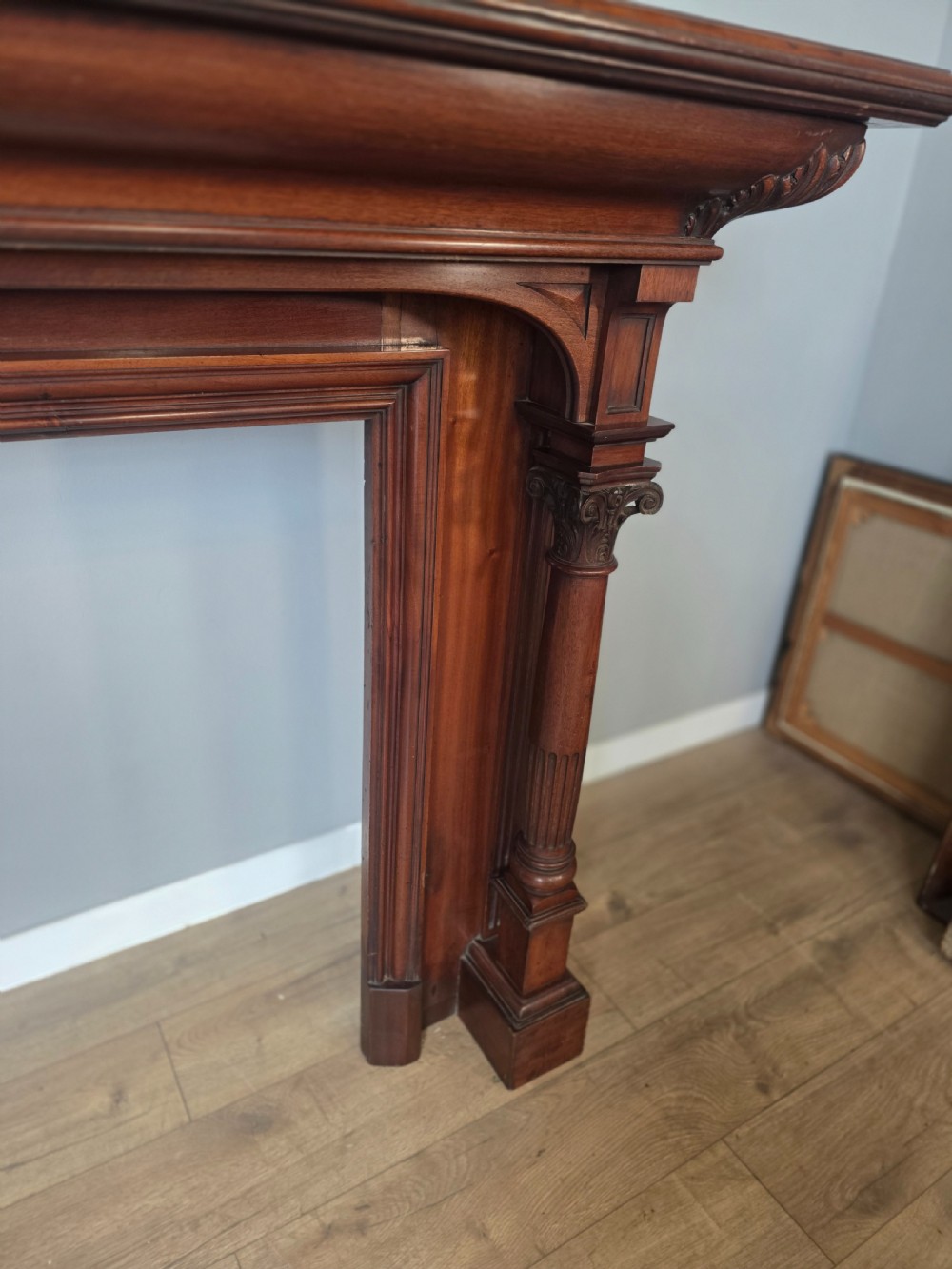 Antique Victorian Mahogany Chimney Piece  View XI