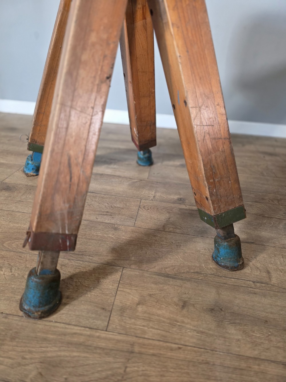 Antique Mid-Century Gymnastic Leather Pommel Horse  View IV