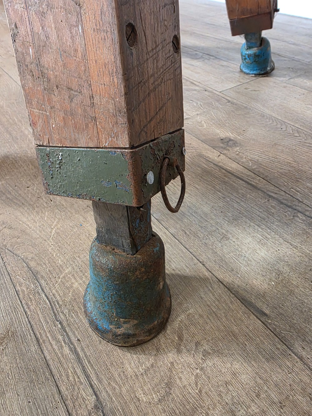 Antique Mid-Century Gymnastic Leather Pommel Horse  View XIV