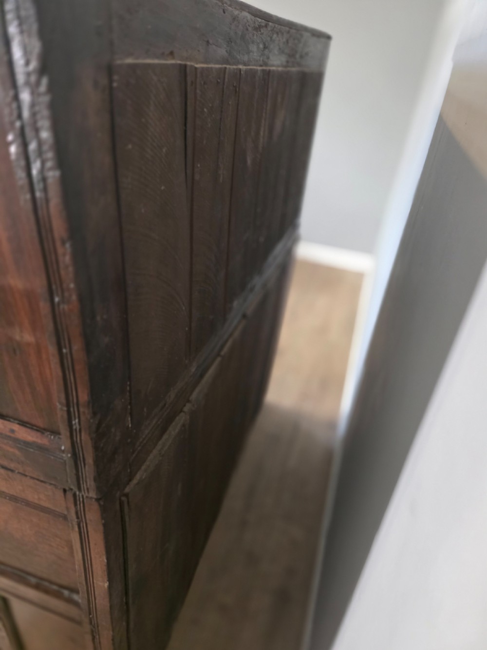 Antique Oak Inlaid Court Cupboard  View XIV