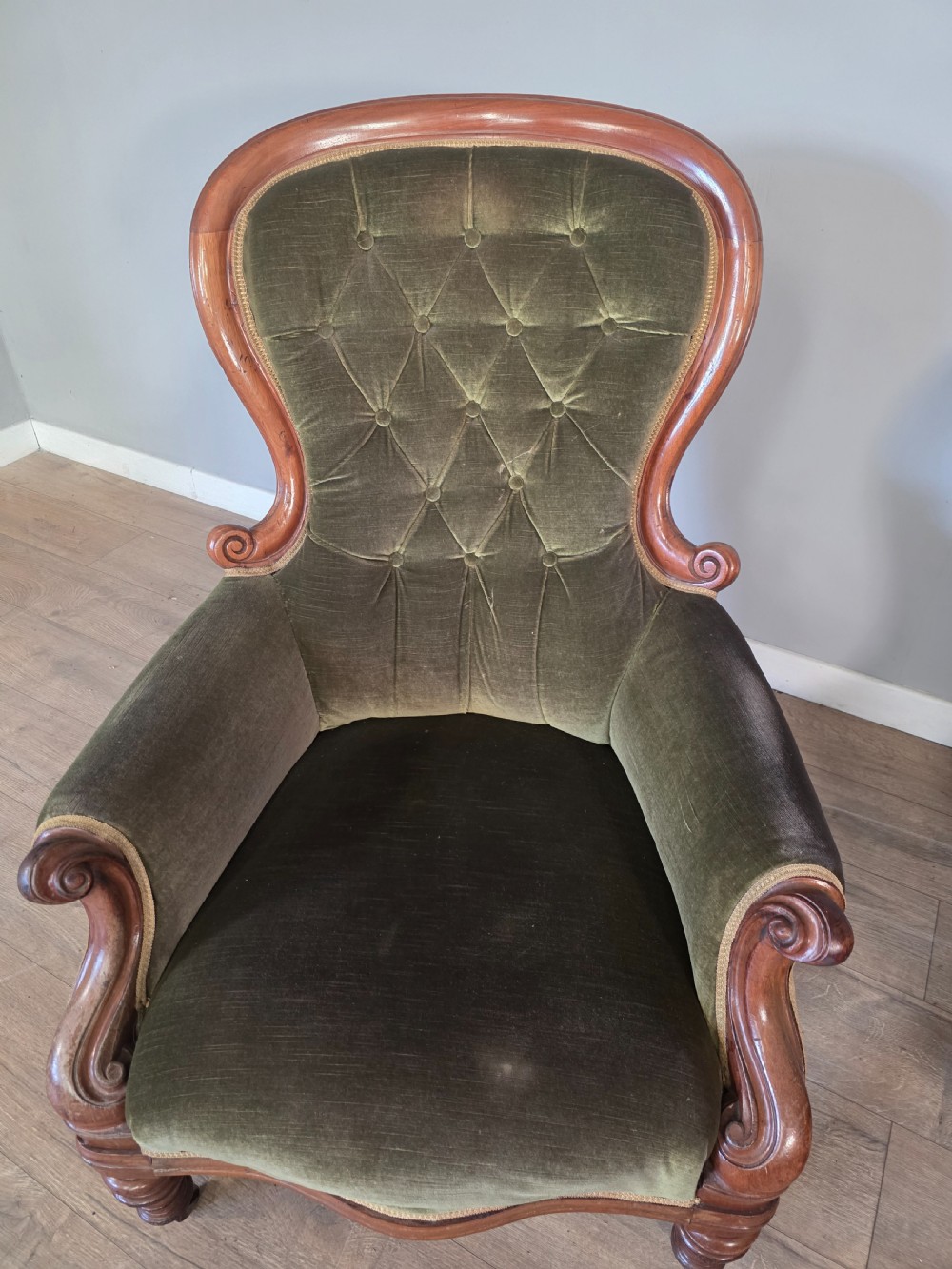 Pair of Victorian Ladies and Gents Spoon Back Chairs  View V