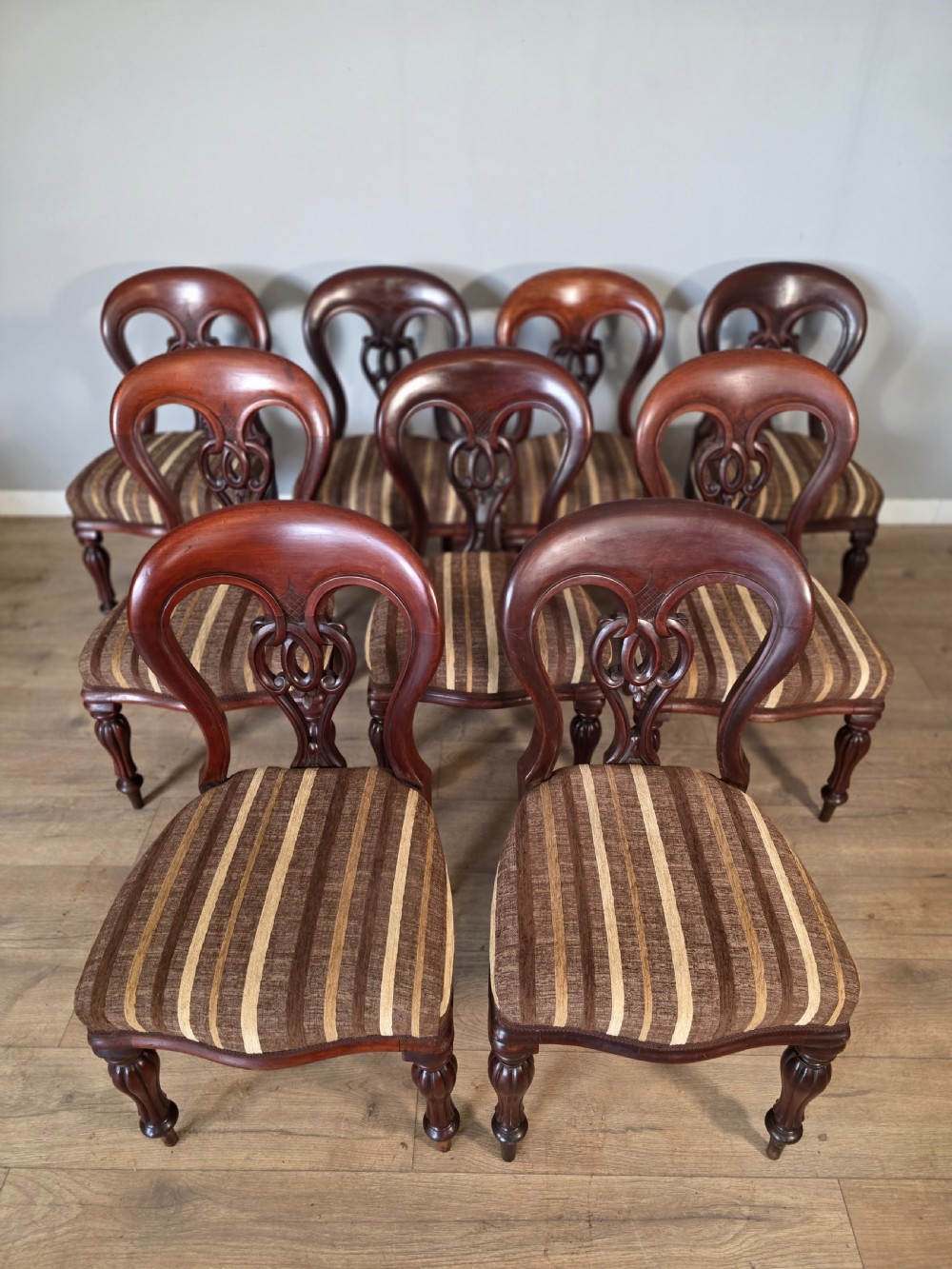 Set of 9 Antique Victorian Chairs  View II