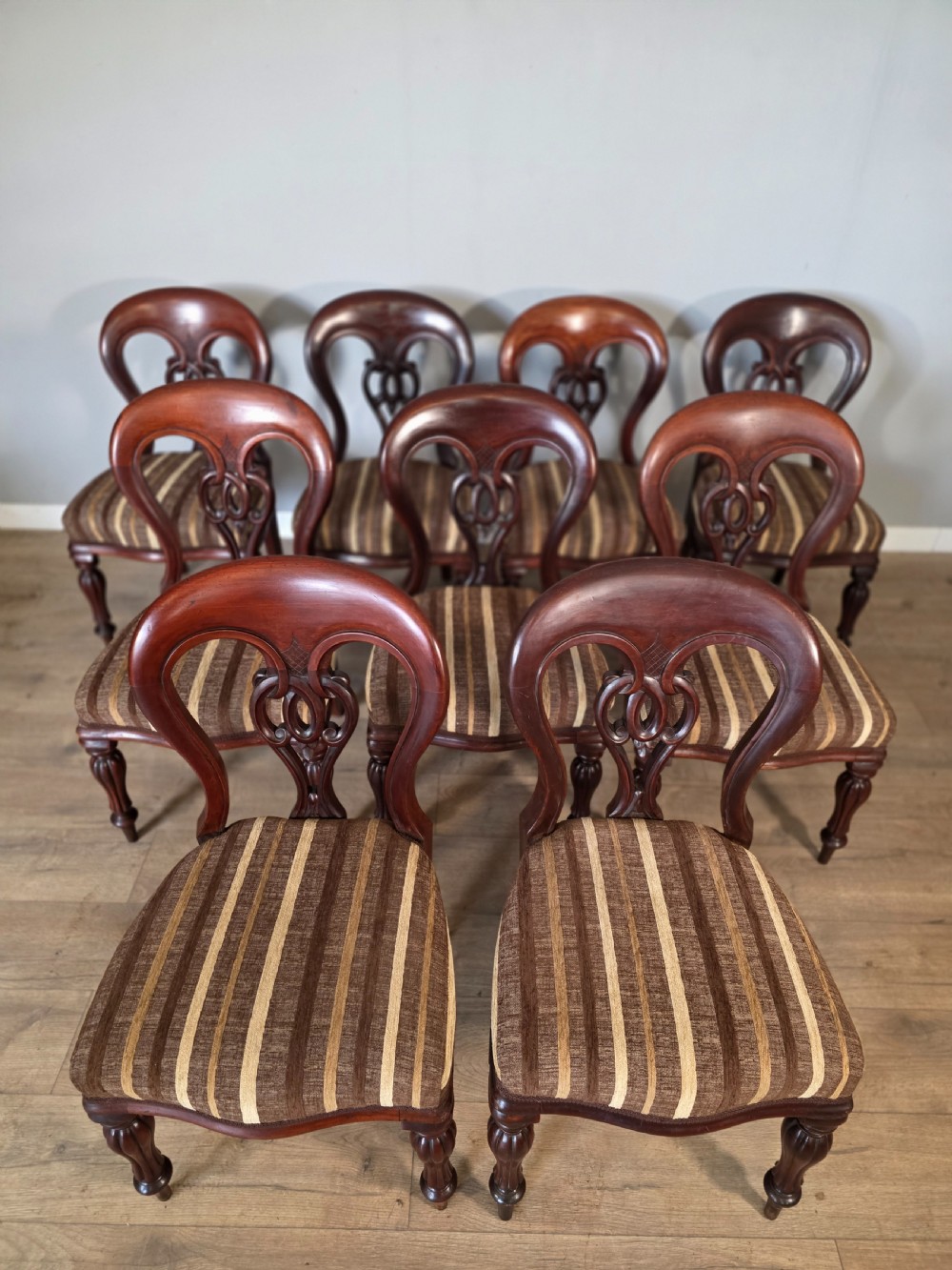 Set of 9 Antique Victorian Chairs  View III
