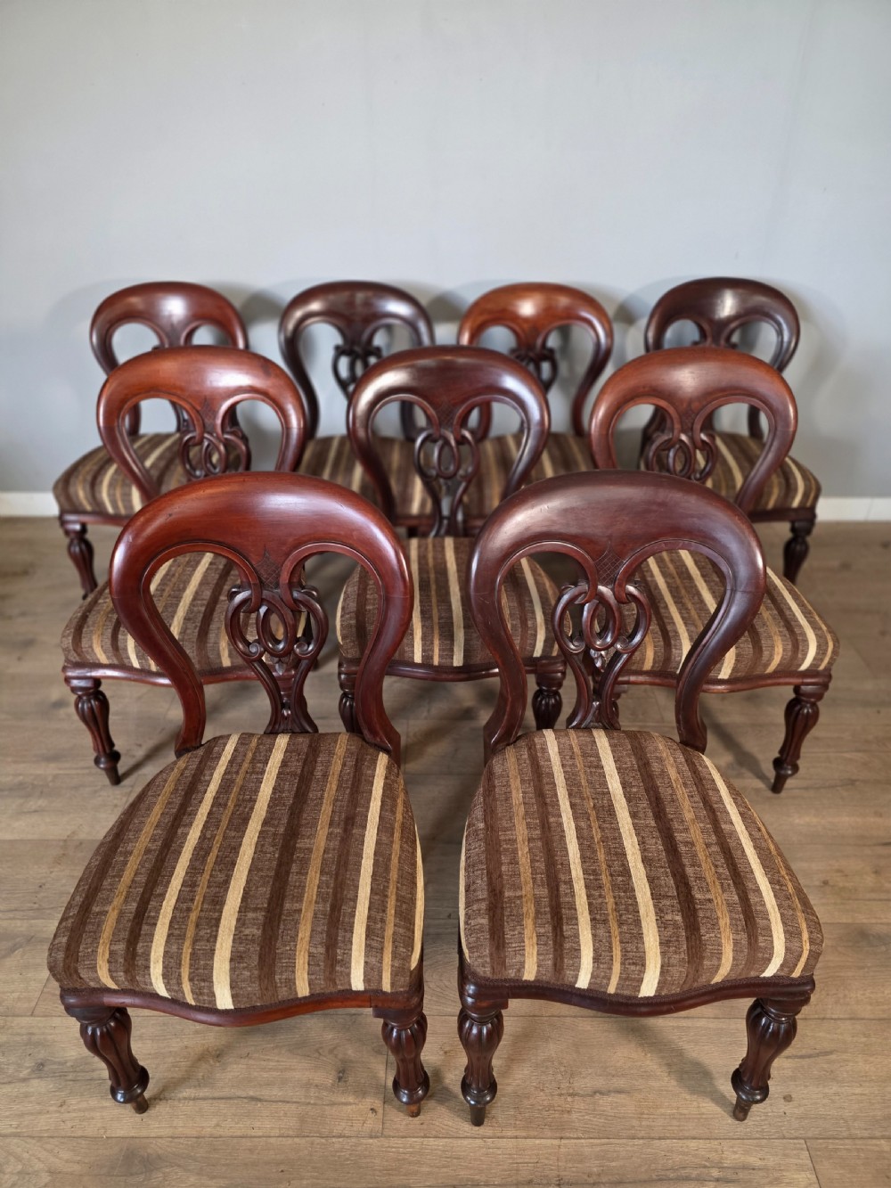 Set of 9 Antique Victorian Chairs  View IV