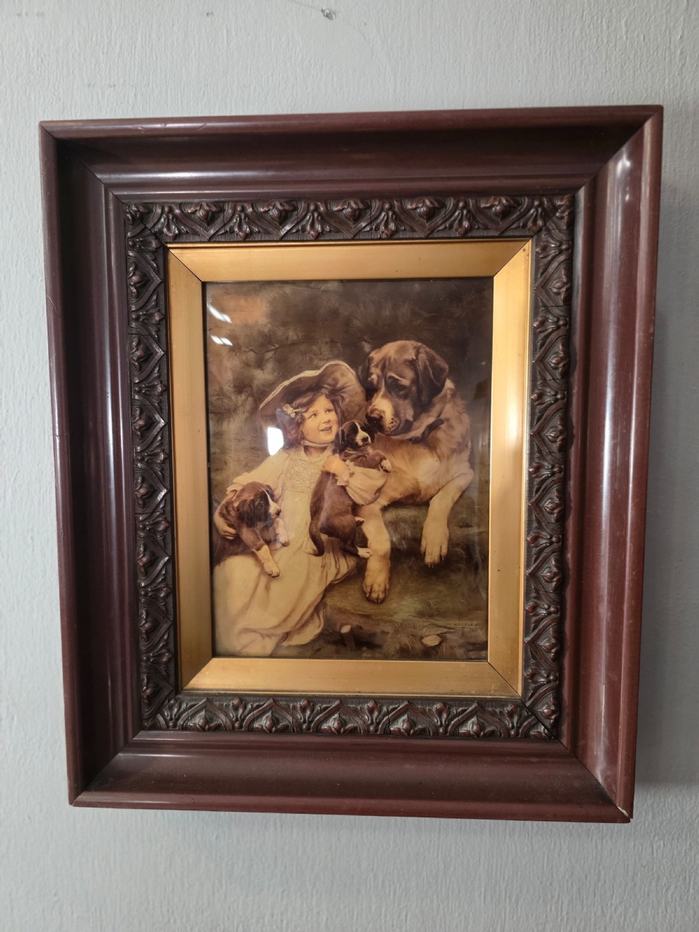 Signed and dated Crystoleum after Arthur J Elsley Circa 1900