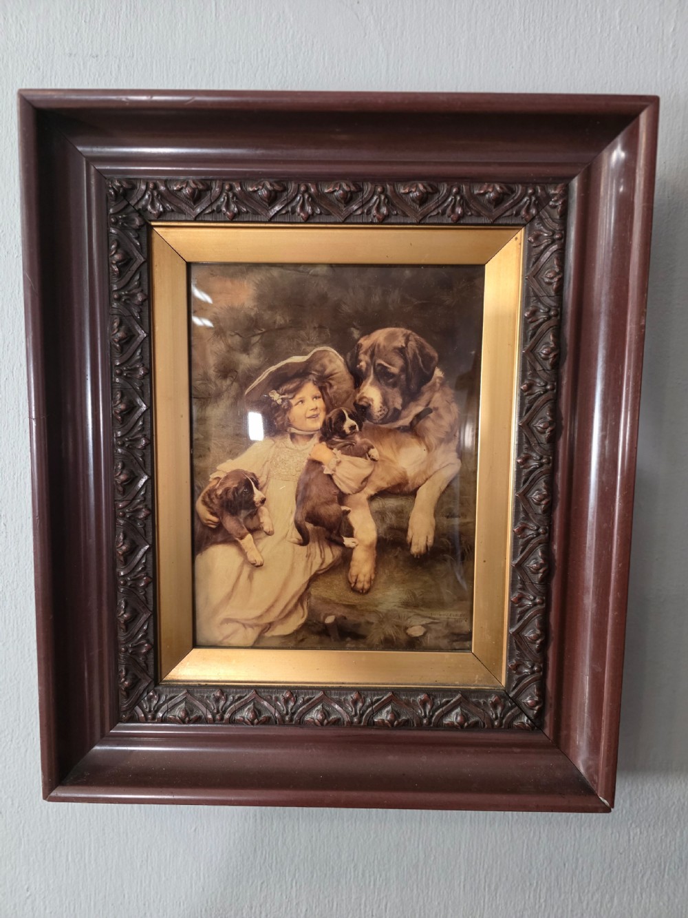 Signed and dated Crystoleum after Arthur J Elsley Circa 1900 View V