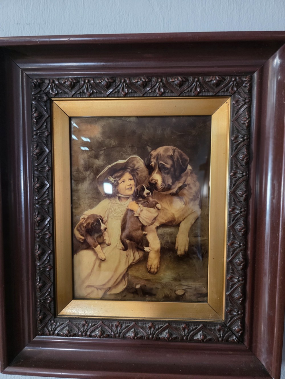 Signed and dated Crystoleum after Arthur J Elsley Circa 1900 View VI