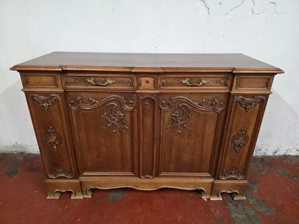Antique French Walnut Credenza 1900s