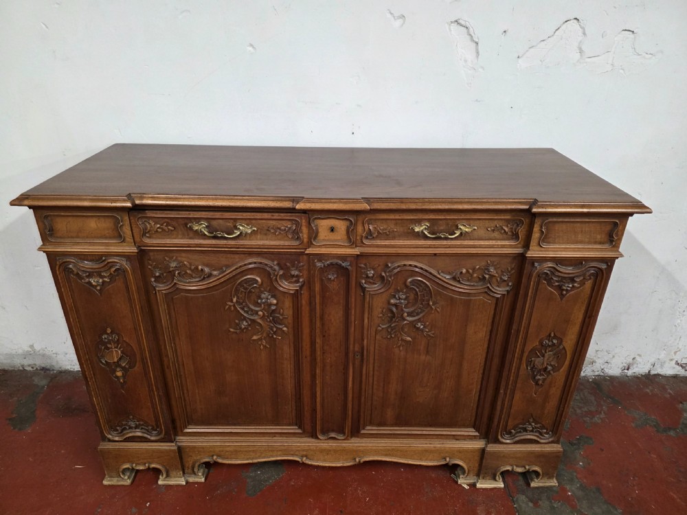 Antique French Walnut Credenza 1900s View II