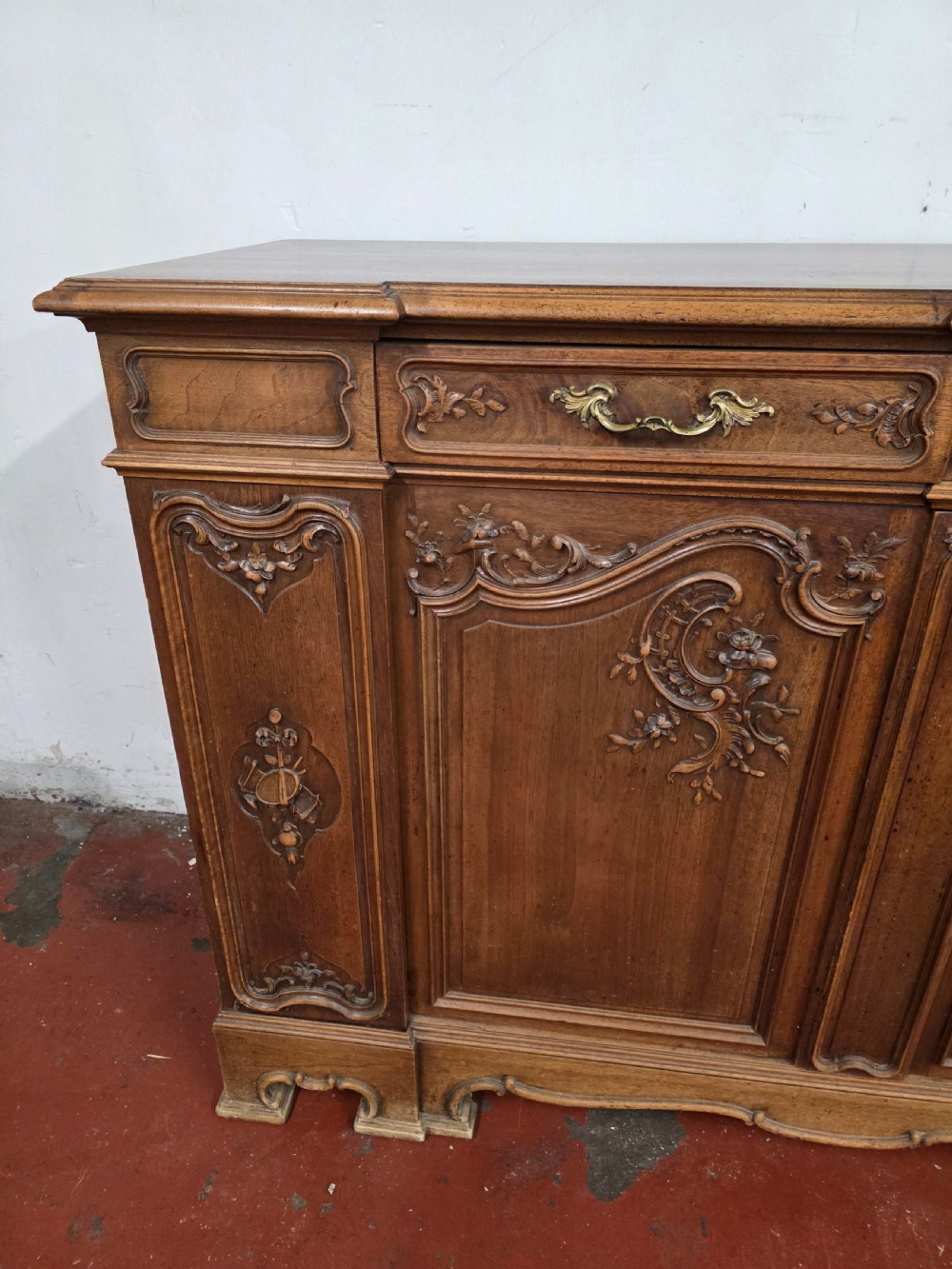 Antique French Walnut Credenza 1900s View III