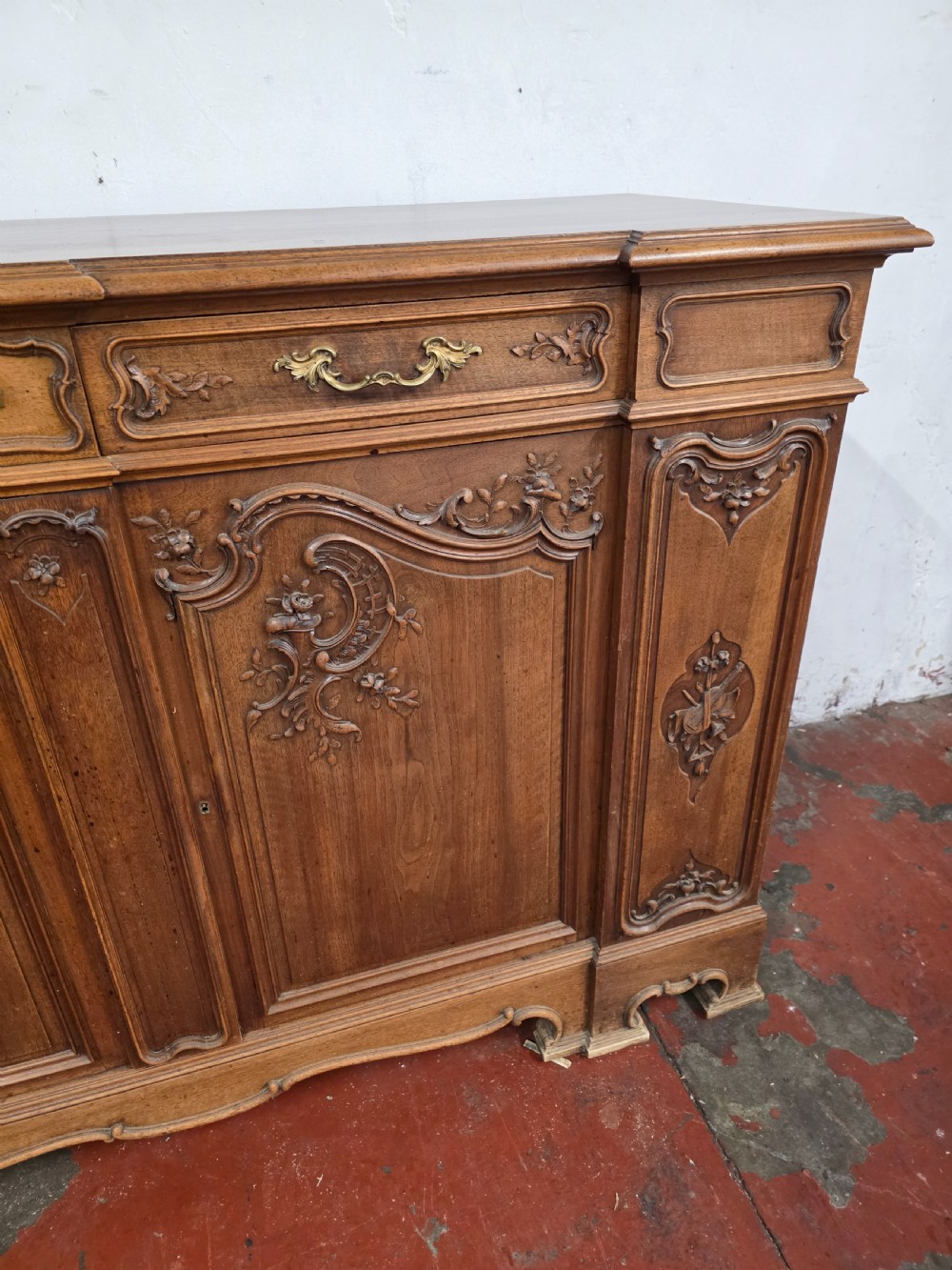 Antique French Walnut Credenza 1900s View IV