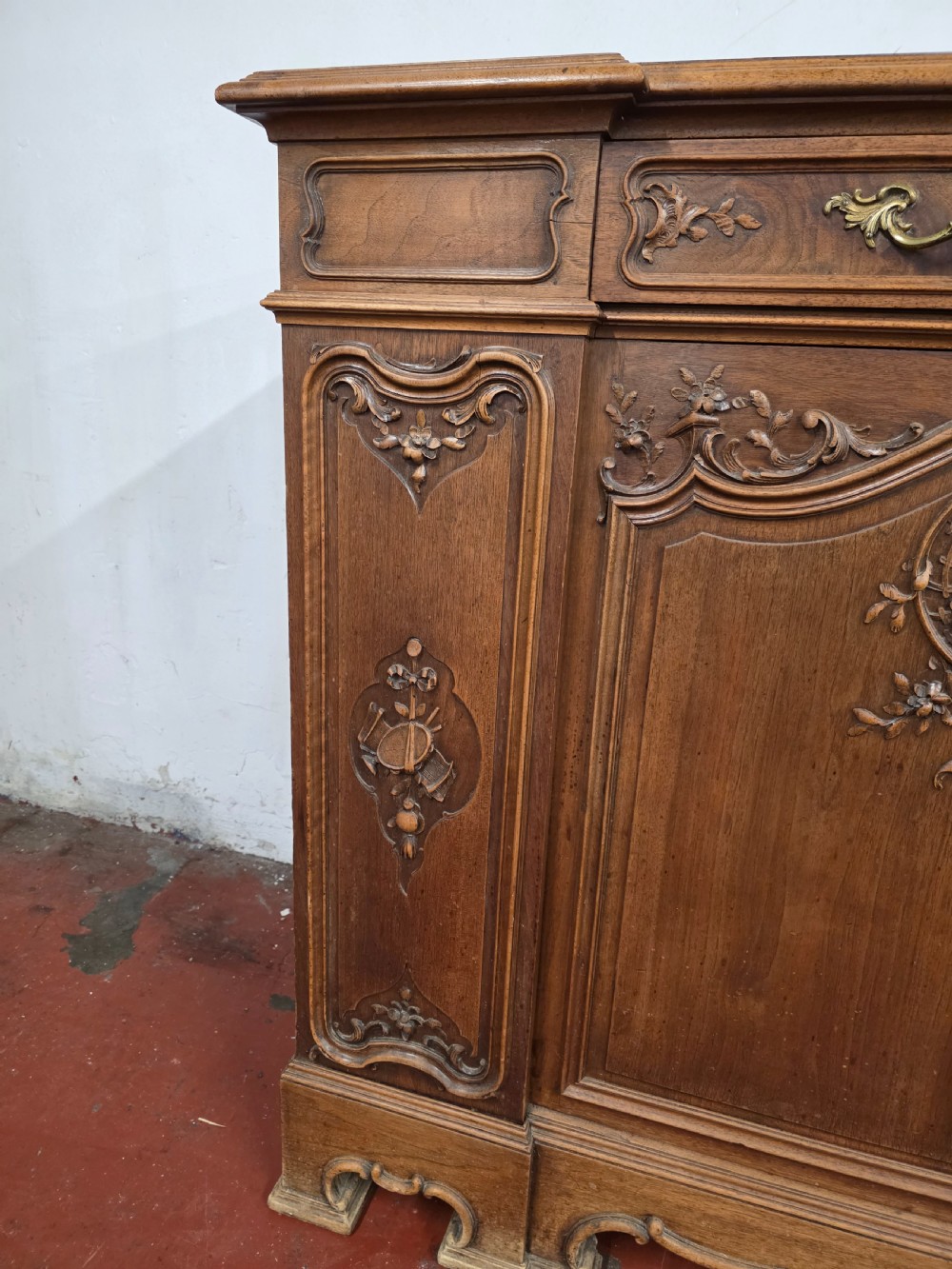 Antique French Walnut Credenza 1900s View VI