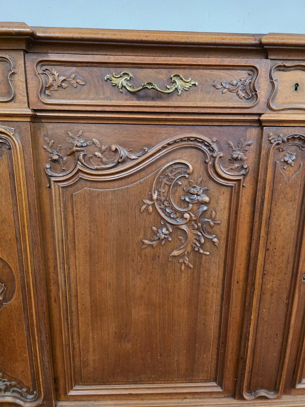 Antique French Walnut Credenza 1900s View VII