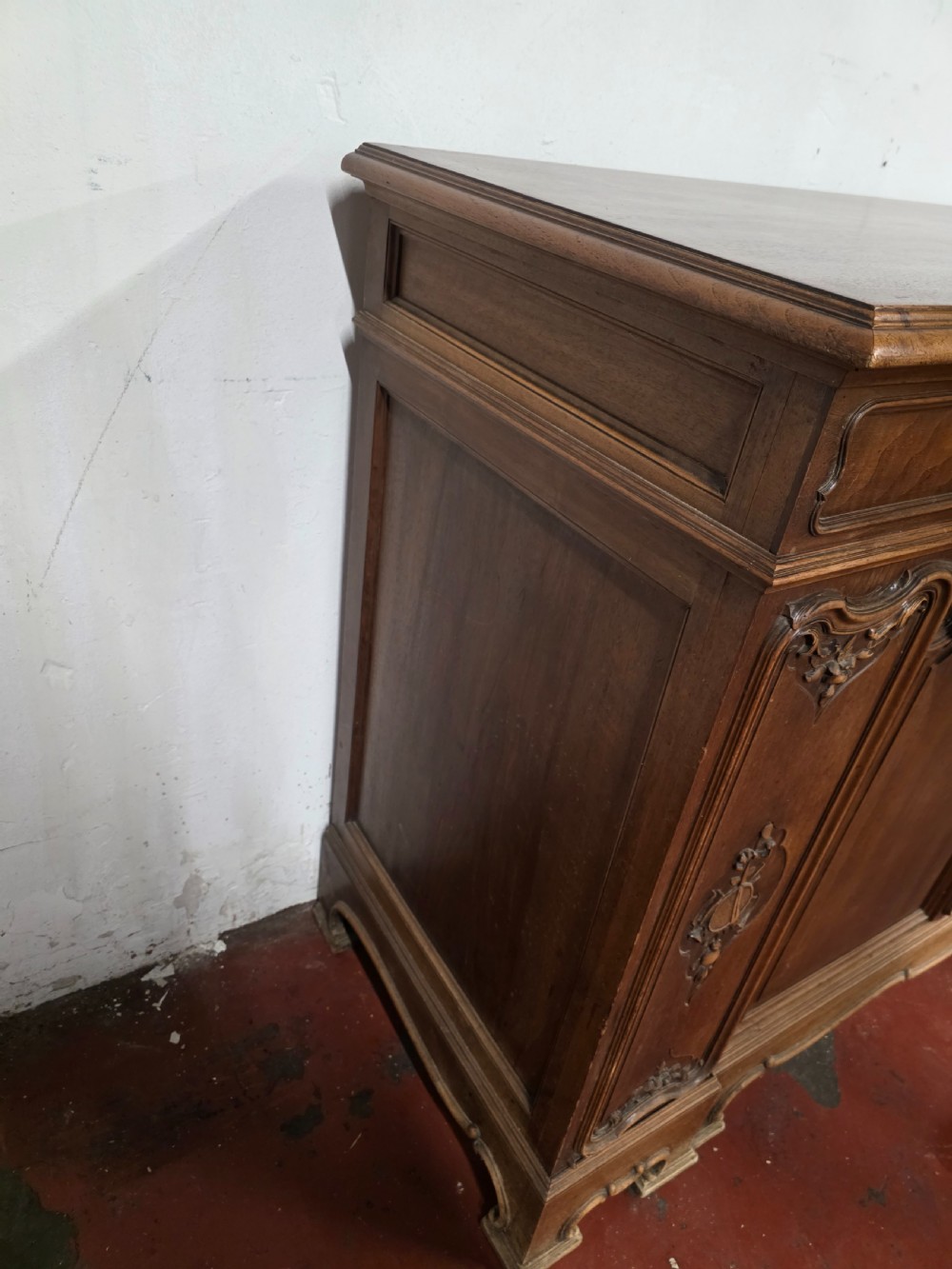 Antique French Walnut Credenza 1900s View X