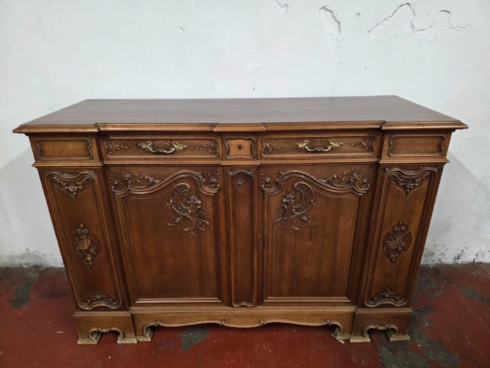 Antique French Walnut Credenza 1900s View XIV