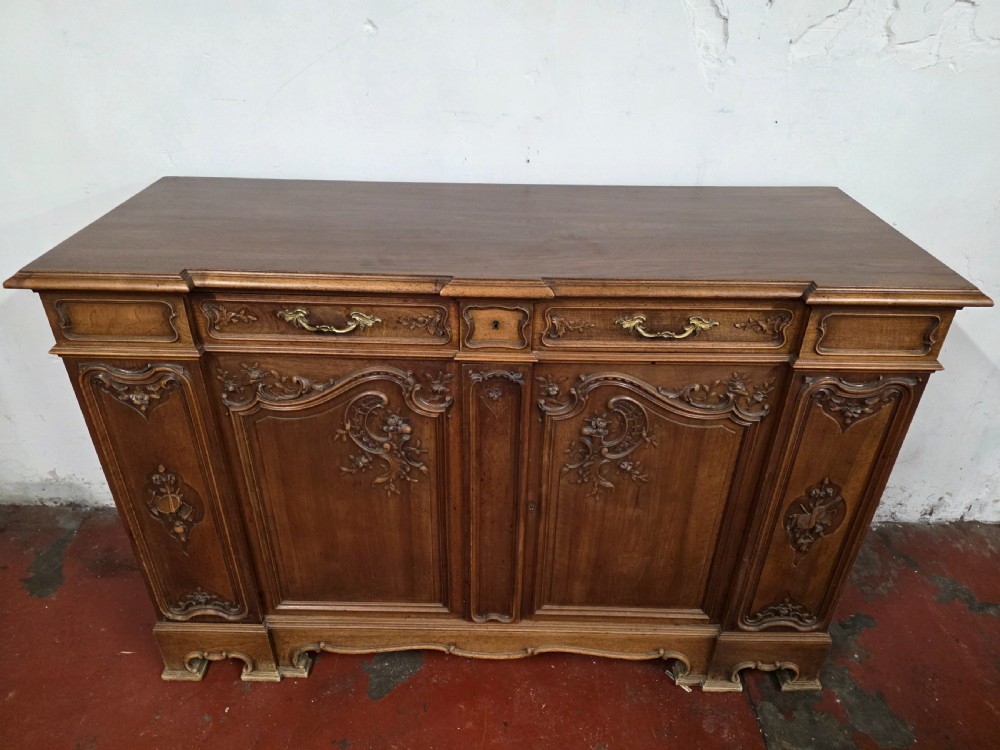 Antique French Walnut Credenza 1900s View XV