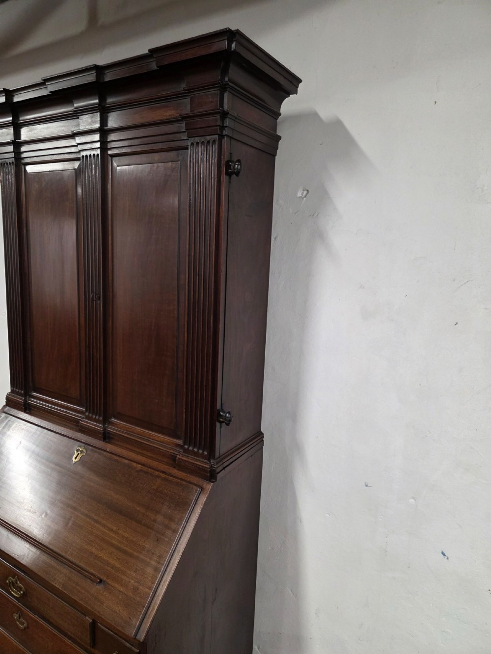 18th century antique mahogany Bureau Bookcase  View IV