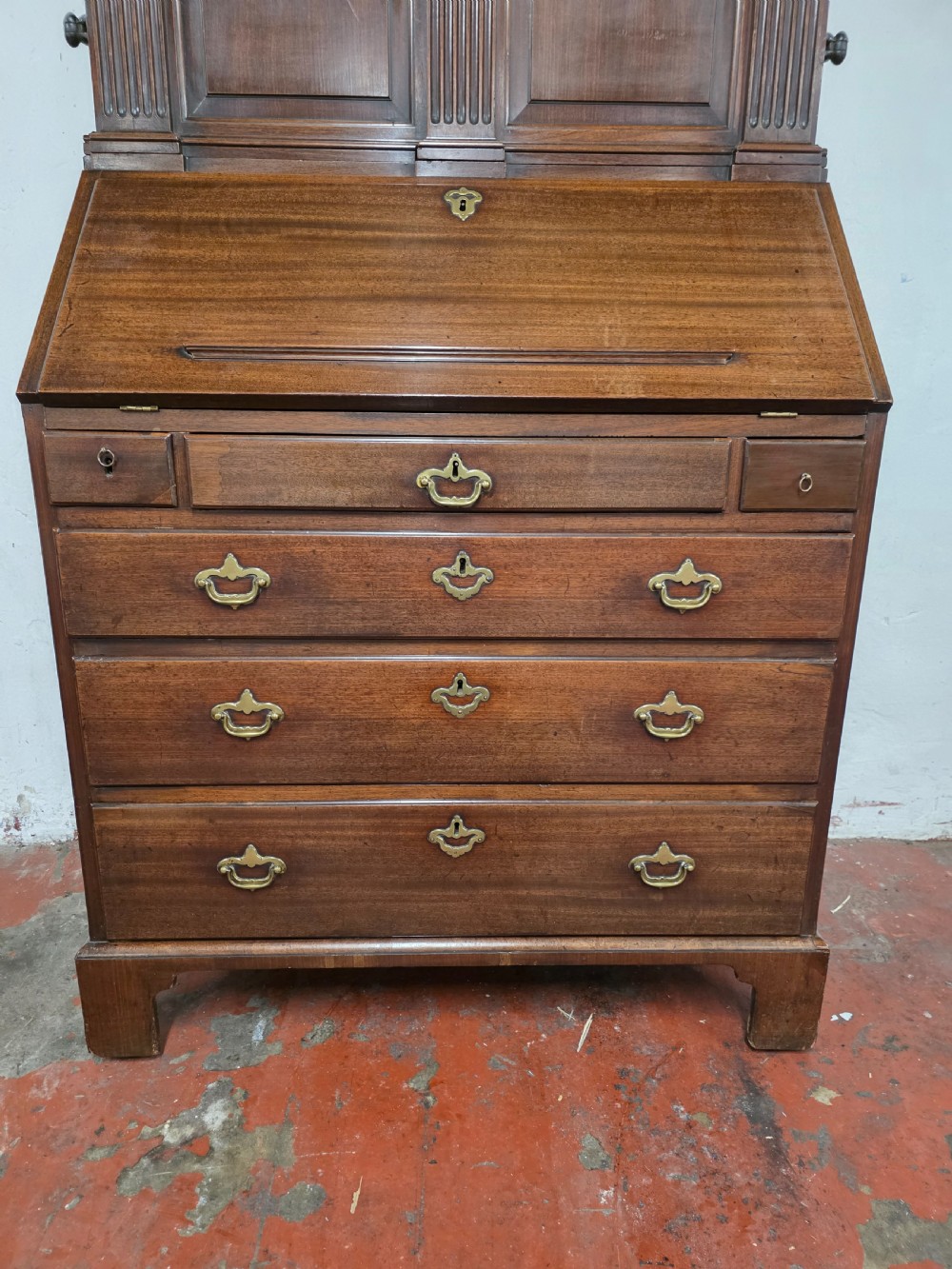 18th century antique mahogany Bureau Bookcase  View VI