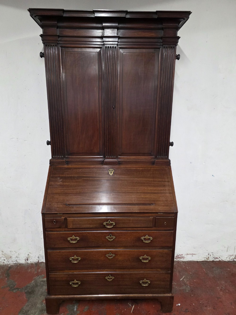 18th century antique mahogany Bureau Bookcase  View VII