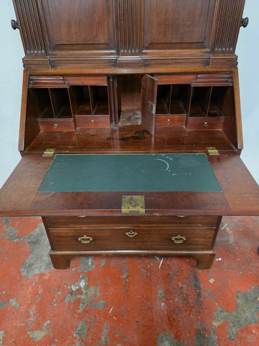 18th century antique mahogany Bureau Bookcase  View XIV