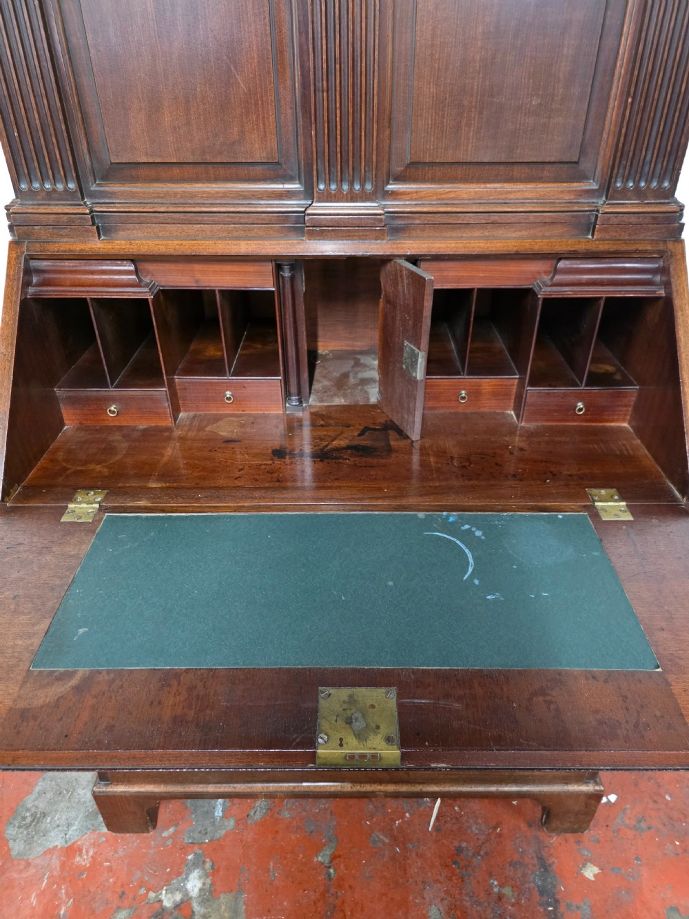 18th century antique mahogany Bureau Bookcase  View XVI